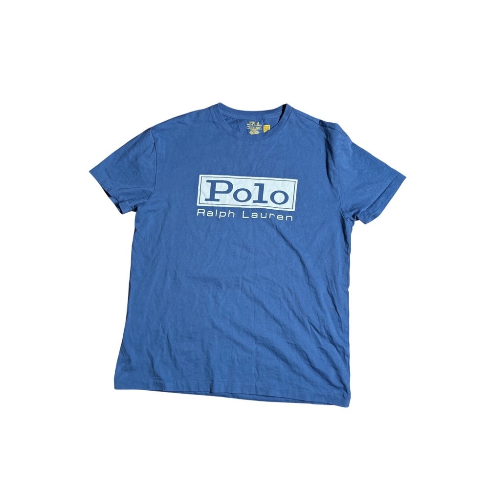 Polo Ralph Lauren‎ Mens Classic Fit Graphic Box Logo T-Shirt Blue Small
